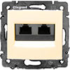 Роз.Valena Rj45х2 Кат.6 Сл.Кость