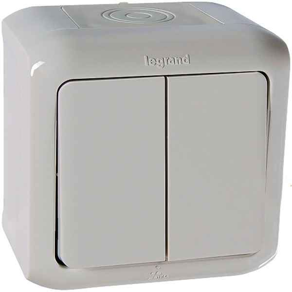 Forix ip44 Переключатель 2х (серый)