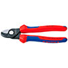 KNIPEX Ножницы для резки кабелей, вороненый инструмент, ручки с двухкомпонентными чехлами