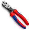 KNIPEX TwinForce® кусачки боковые, высокой мощности, с чернением, полированная головка, ручки с двухкомпонентными чехлами