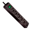 Удлинитель Eco-Line с выключателем, 6-позиционный, черный 3м H05VV-F 3G1,5