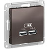 USB РОЗЕТКА, 5В/2,1 А, механизм, МОККО