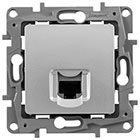 Розетка RJ45 5Е UTP, алюминий, ETIKA