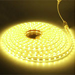 LED лента 3700-4250K лимонная, 120 лед, 9,6 Вт/м 5м. 1025 Lm/m. IP67. 24v