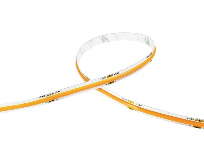 COB LED лента 3700-4250K лимонная, 504 лед, 10 Вт/м 5м. 890 Lm/m. 24v