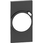 Лицевая панель для розетки с USB зарядкой 2К+З/USB,  2 модуля, Living Now, черная