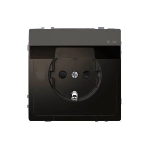 Merten D-Life Розетка с крышкой IP44, цвет антрацит