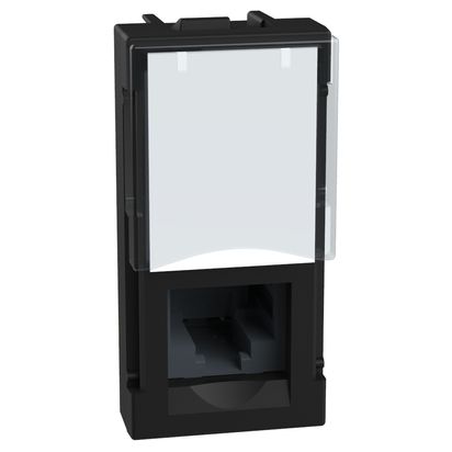 Light Now - RJ45 UTP cat5E 1 модуль, цвет черный