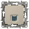 Модуль розетки информационный RJ45, категория 5 UTP, слоновая кость, ETIKA