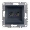 розетка RJ45 x 2 (ант.)